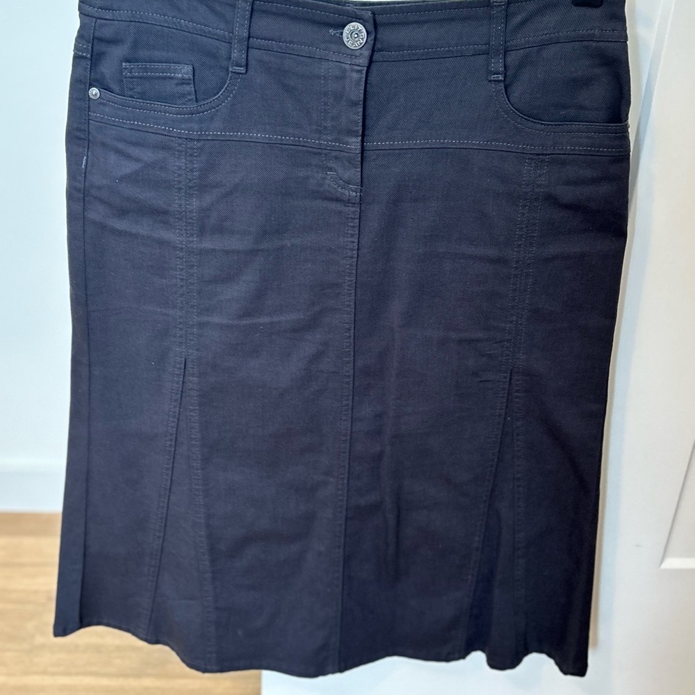 Elegant dark gray A-Line Jeans Skirt
